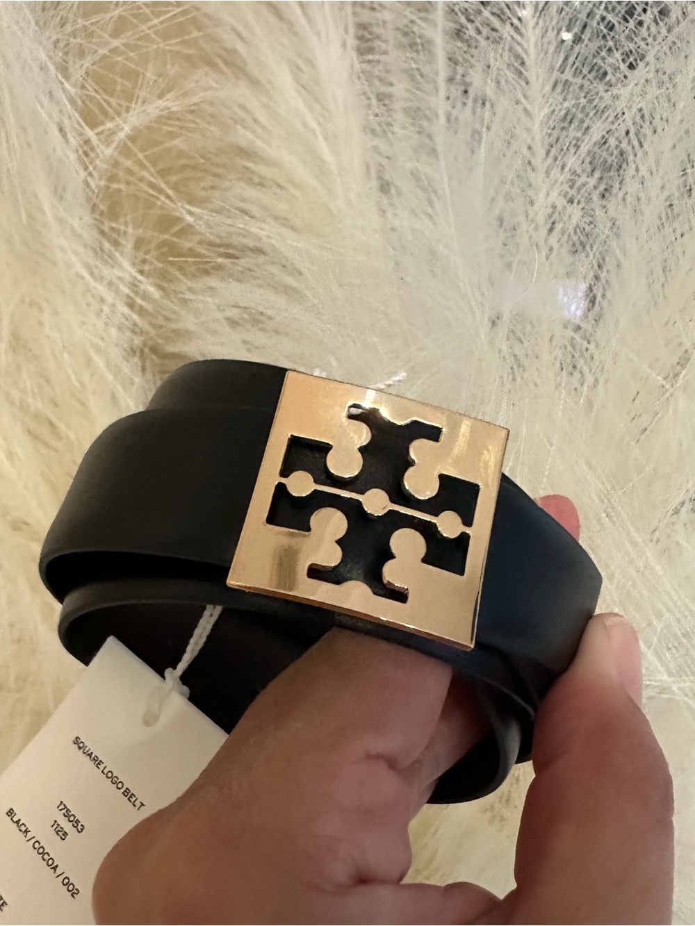 Tory Burch Square Logo Belt